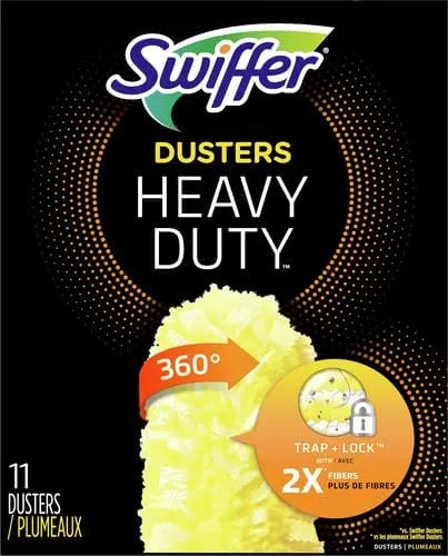 Swiffer Dusters Heavy Duty Multi-Surface Duster Refills for Cleaning, Unscented, 11 Count (Pack of 3)