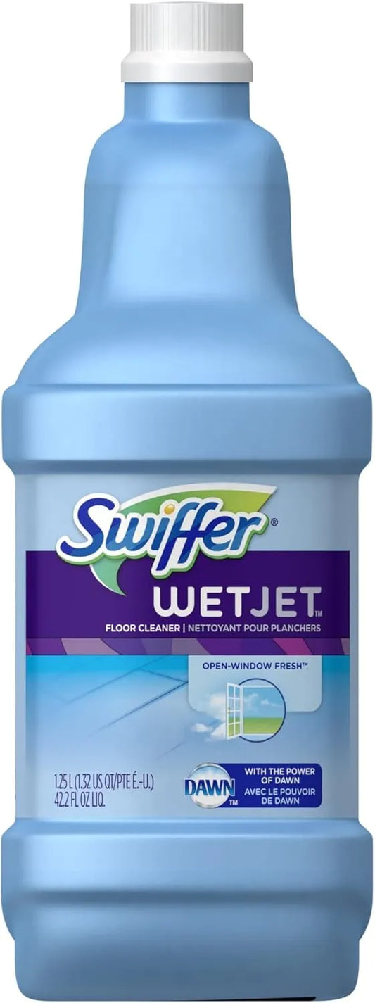 Swiffer FBA_23679CT WetJet Multi Purpose Solution 42.31.25 ozliter, Multicolor, Open Window Fresh Scent, 42.2 Fl Oz