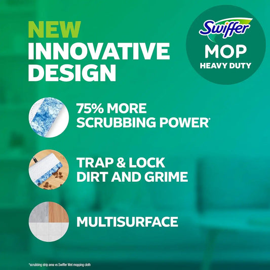 Swiffer Heavy Duty Mop Wet Multi-Surface Cloth Refills for Floor Mopping and Cleaning, Lavender Scent, 20 count
